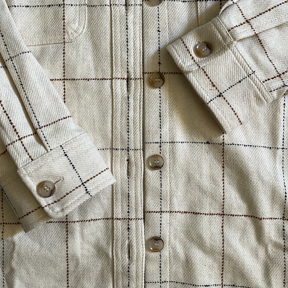 Madewell women oversized shirt jacket in windowpan